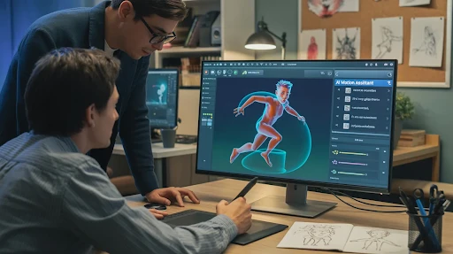 Animators working on character animation