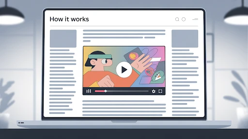 Explainer video on a blog post