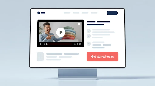 Explainer video on a product page