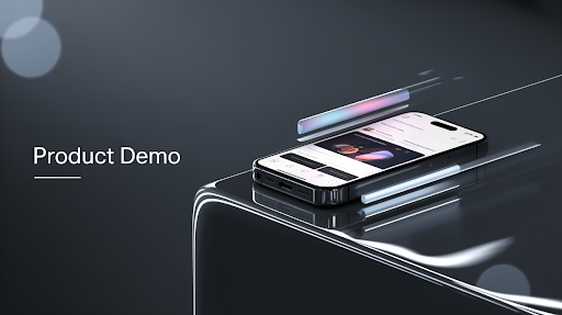 An example of a product demo video